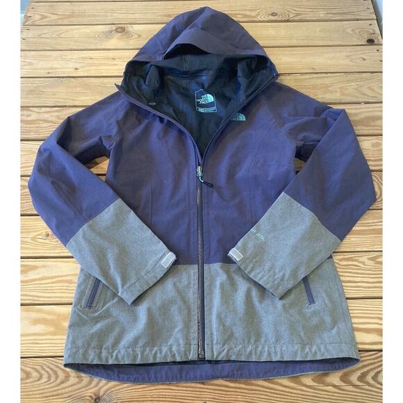 The North Face Full Zip Waterproof Hooded Jacket Size Medium Women’s Purple Grey - Picture 1 of 9
